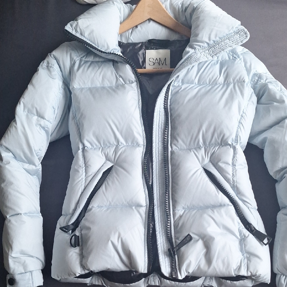 SAM Free Style Powder Blue Puffer Jacket - Picture 2 of 12